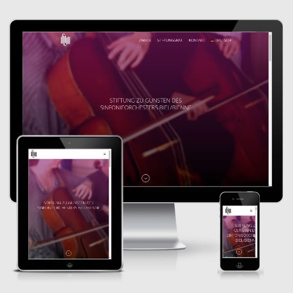 wordpress webdesign sinfonie orchester biel